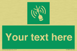 Custom sign safe condition Emergency position beacon